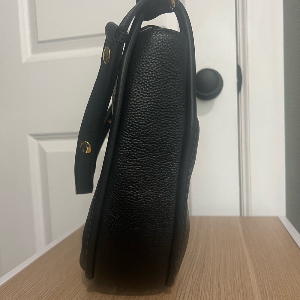 Black Leather Hobo Bag - Classic Everyday Shoulder Bag - Picture 11 of 14